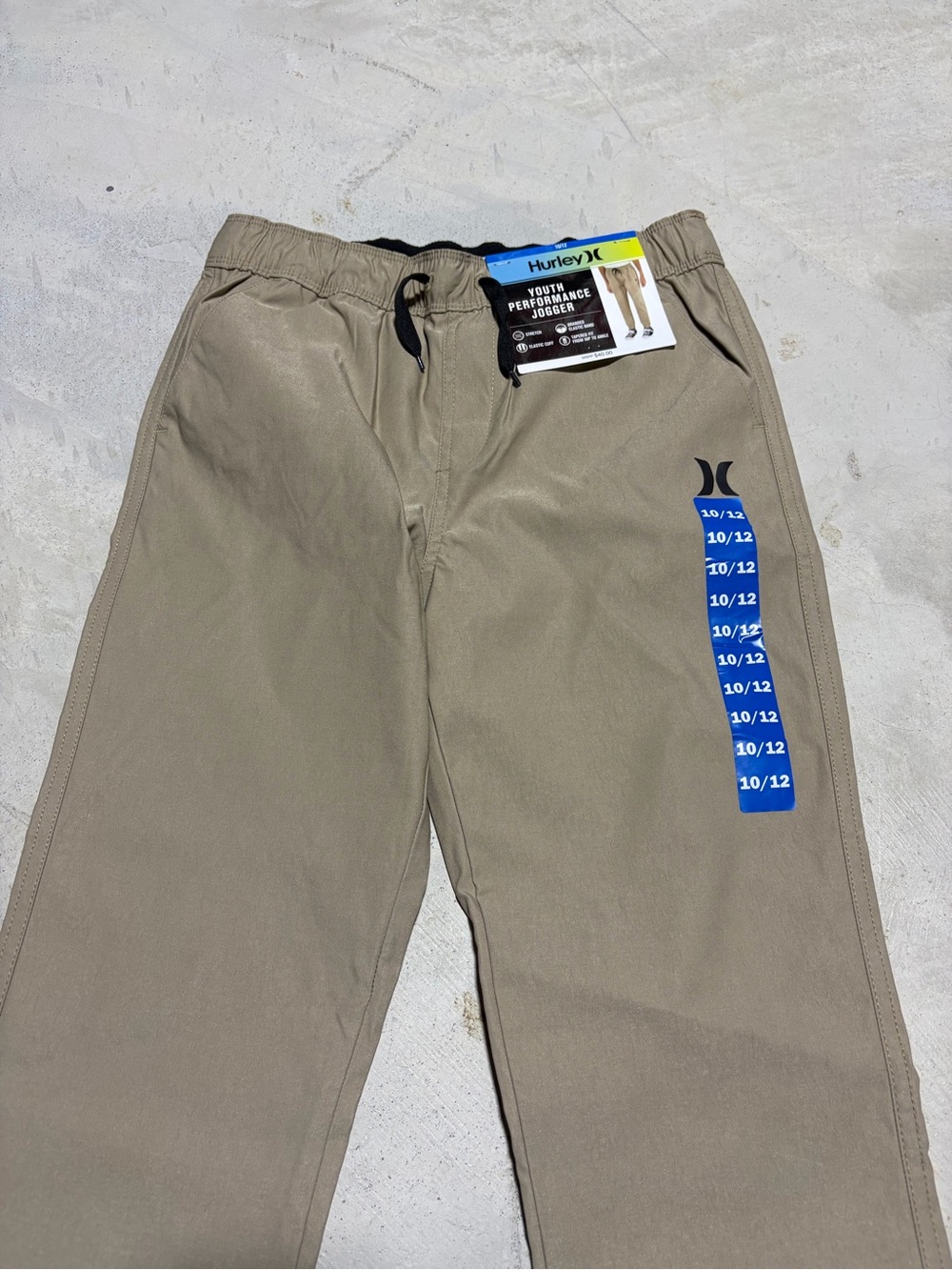Hurley NWT youth performance jogger khaki 10/12 MSRP$40 - Picture 2 of 8